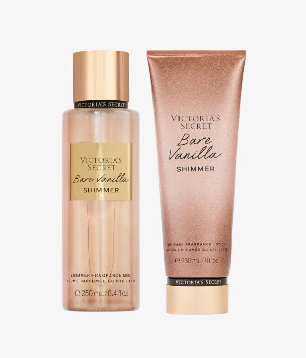 Kit Body Splah + Creme Hidratante Bare Vanilla Shimmer Victoria’s Secret 236ml+250ml